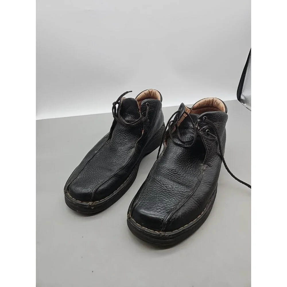 Clarks Men’s Black Leather Chuka Boots 34069 Size 12M‎ Lightweight Lace